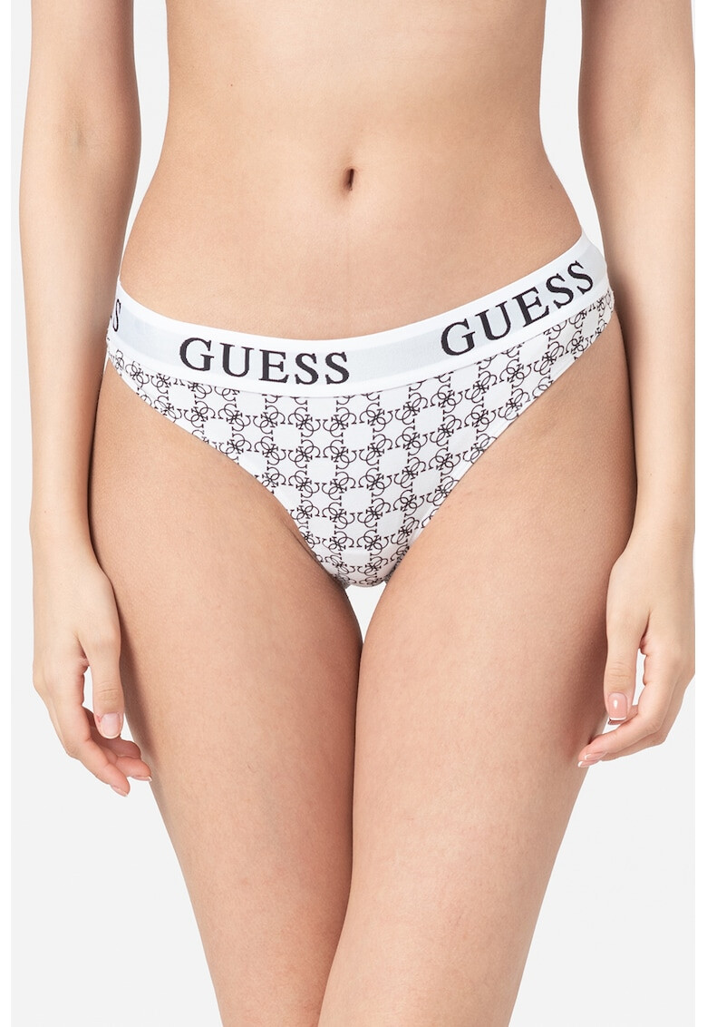 Guess Chiloti tanga cu model monograma - Pled.ro