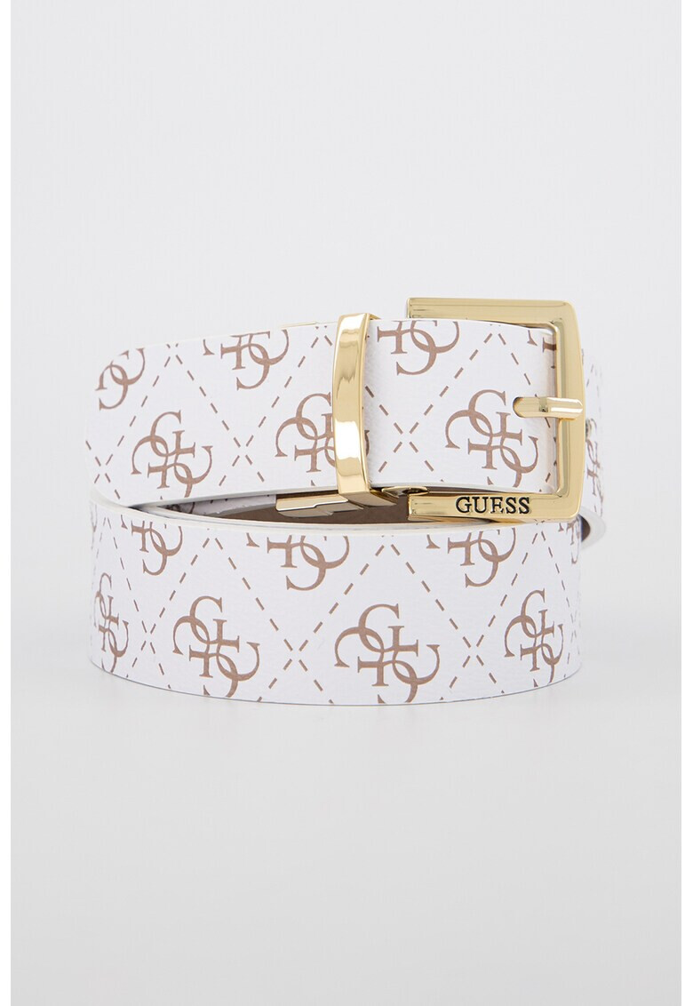 Guess Curea de piele ecologica cu imprimeu logo - Pled.ro