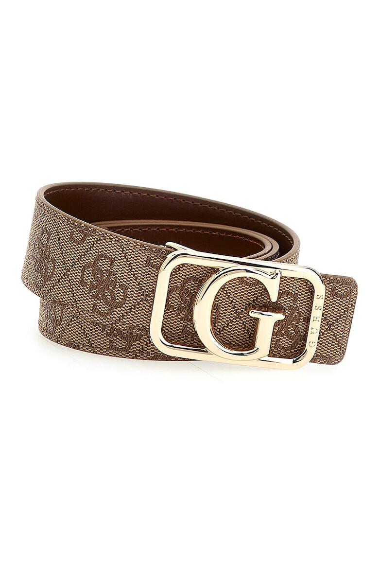 GUESS Curea de piele ecologica cu model monograma - Pled.ro