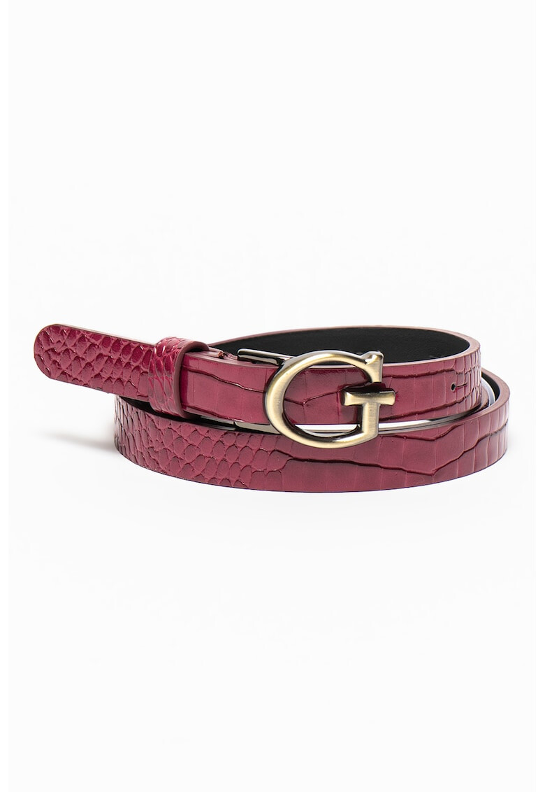 Guess Curea de piele ecologica cu model piele de crocodil - Pled.ro