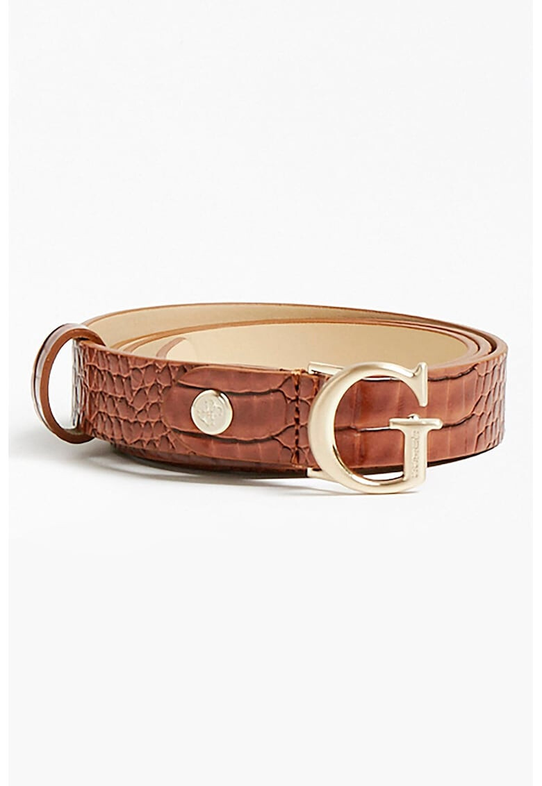 Guess Curea de piele ecologica cu model piele de reptila - Pled.ro