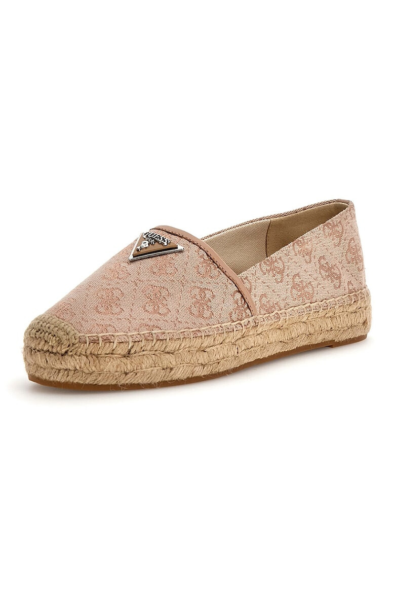 GUESS Espadrile cu logo si garnituri de piele - Pled.ro