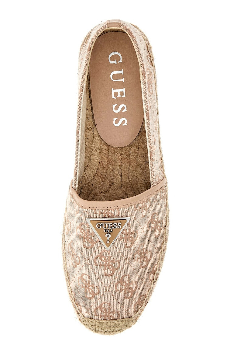 GUESS Espadrile cu logo si garnituri de piele - Pled.ro