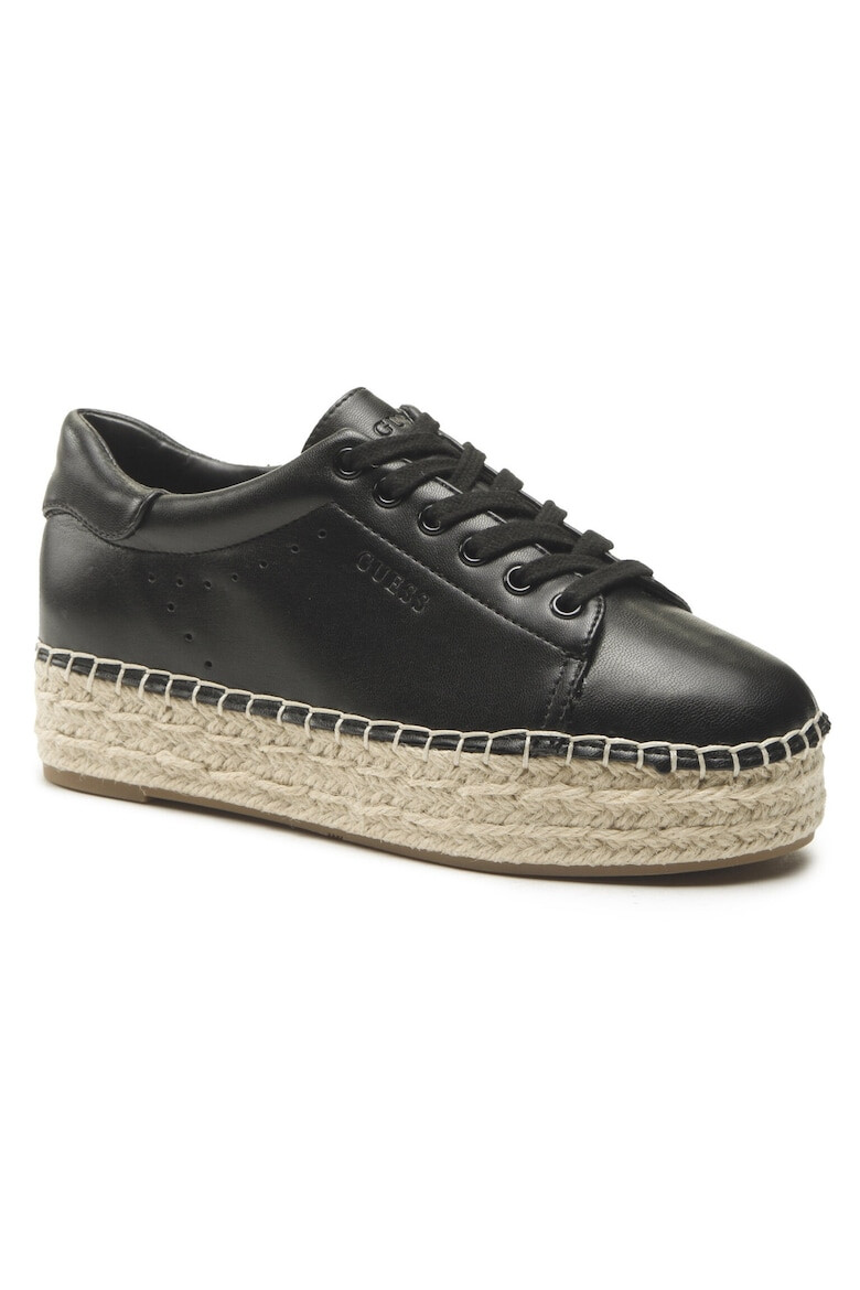 GUESS Espadrile dama 302140848 Piele ecologica Negru - Pled.ro