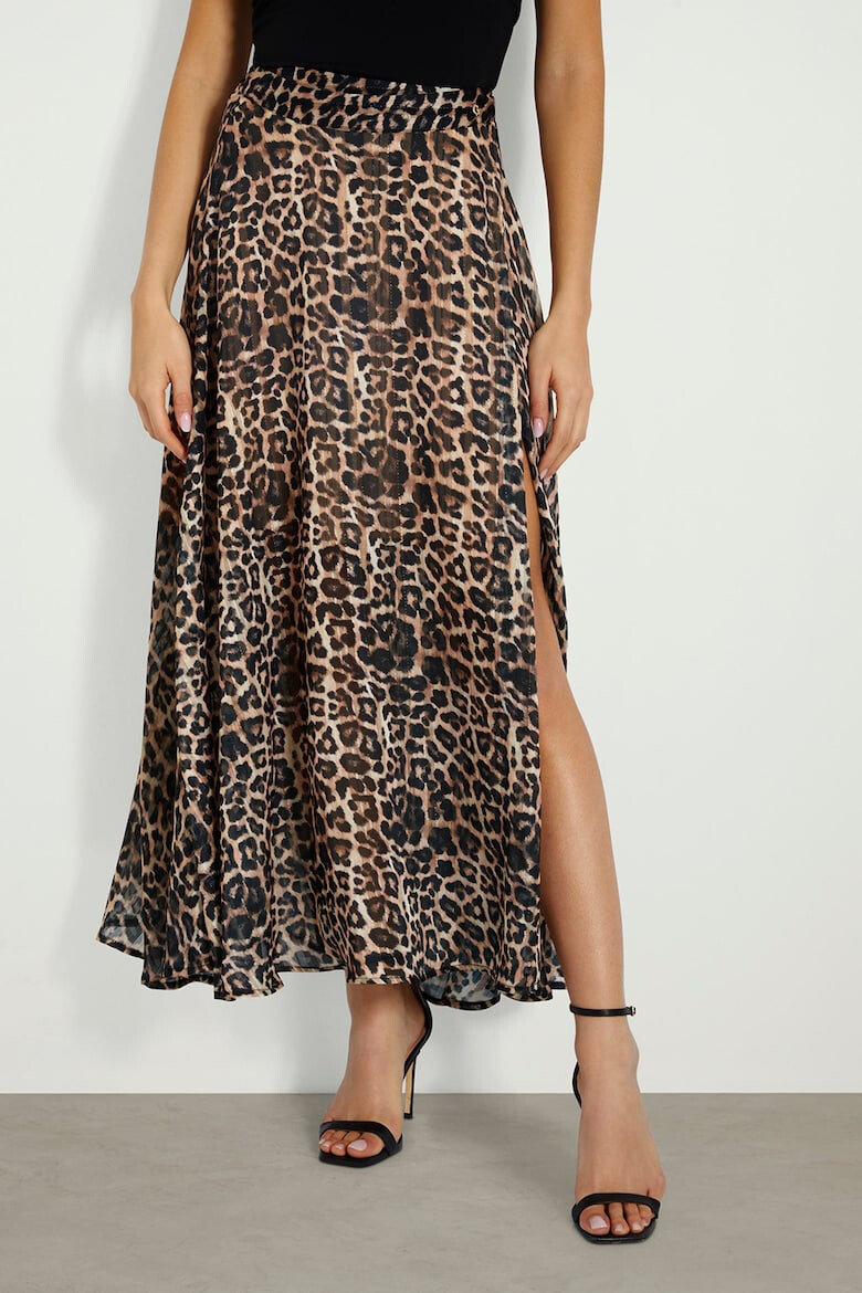 GUESS Fusta maxi cu animal print - Pled.ro