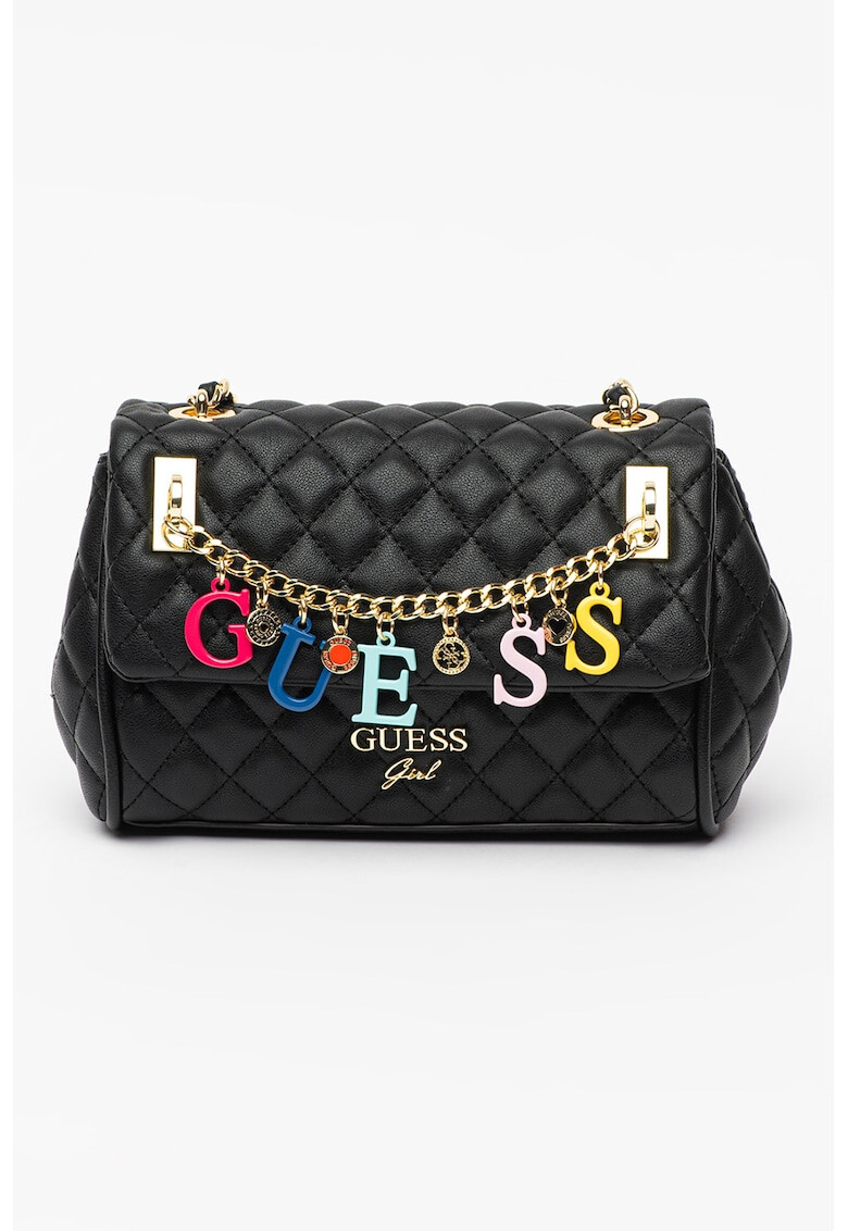 Guess Geanta crossbody matlasata cu lant cu logo - Pled.ro