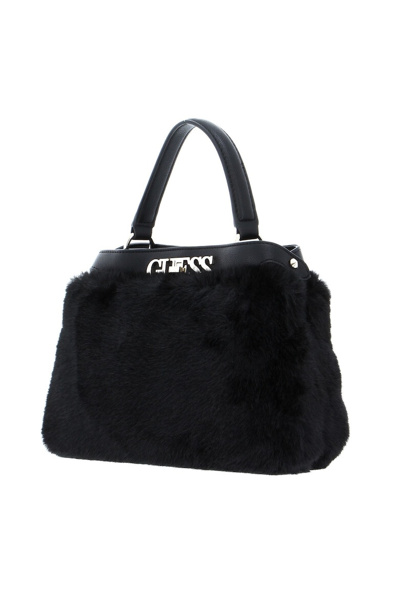 GUESS Geanta de mana Gwen Turnlock Satchel negru - Pled.ro