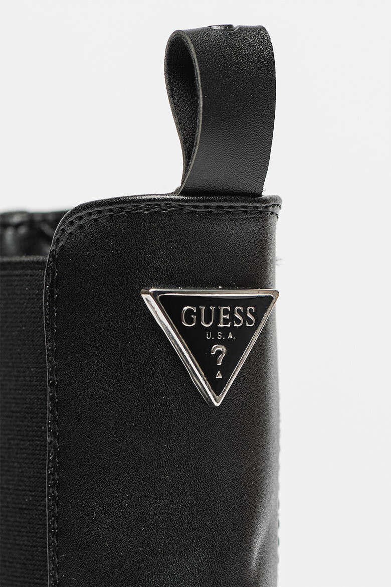 GUESS Ghete Chelsea de piele ecologica cu logo - Pled.ro