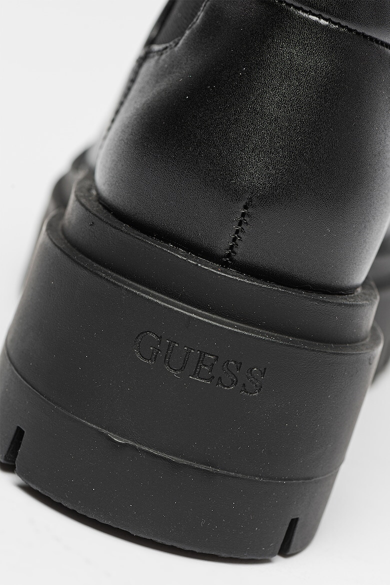 GUESS Ghete Chelsea de piele ecologica cu logo - Pled.ro