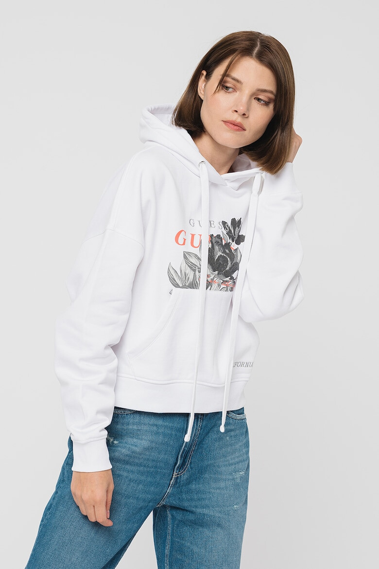 GUESS Hanorac relaxed fit de bumbac cu imprimeu floral - Pled.ro