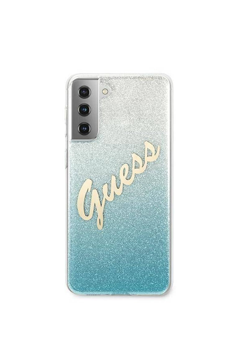 GUESS Husa de protectie Cover Glitter Gradient pentru Samsung Galaxy S21 Plus GUHCS21MPCUGLSBL Light Blue - Pled.ro