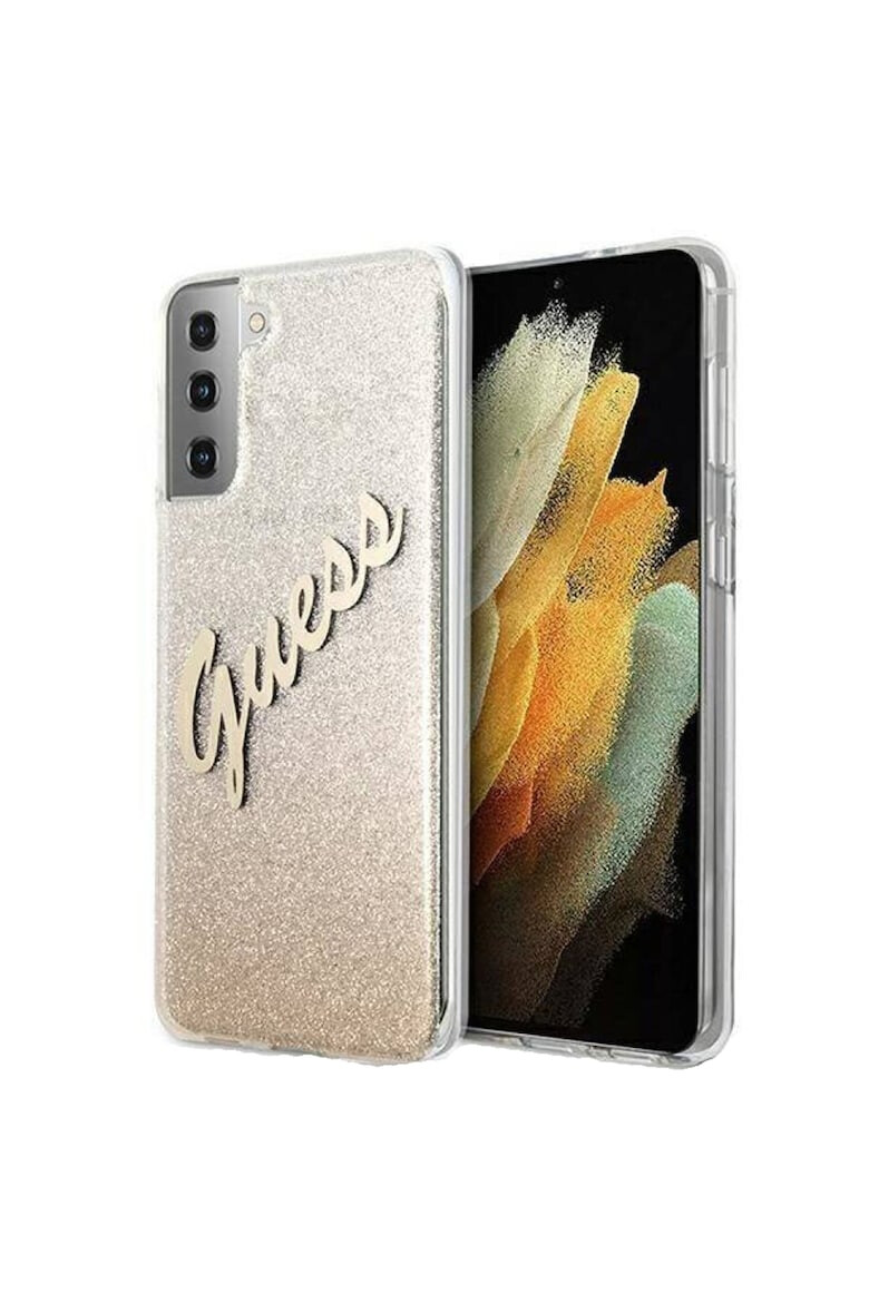 GUESS Husa de protectie Cover Glitter Gradient pentru Samsung Galaxy S21 Plus GUHCS21MPCUGLSGO Gold - Pled.ro