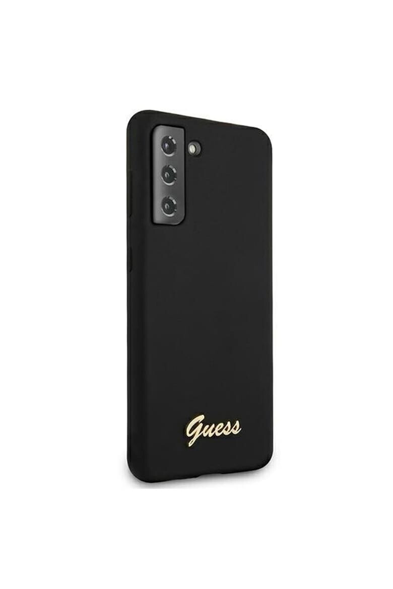 GUESS Husa de protectie Cover Silicone Metal Logo pentru Samsung Galaxy S21 Plus GUHCS21MLSLMGBK Black - Pled.ro