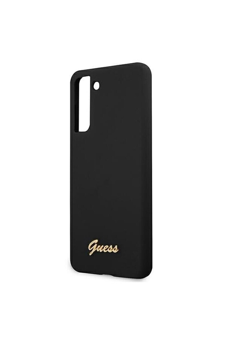 GUESS Husa de protectie Cover Silicone Metal Logo pentru Samsung Galaxy S21 Plus GUHCS21MLSLMGBK Black - Pled.ro