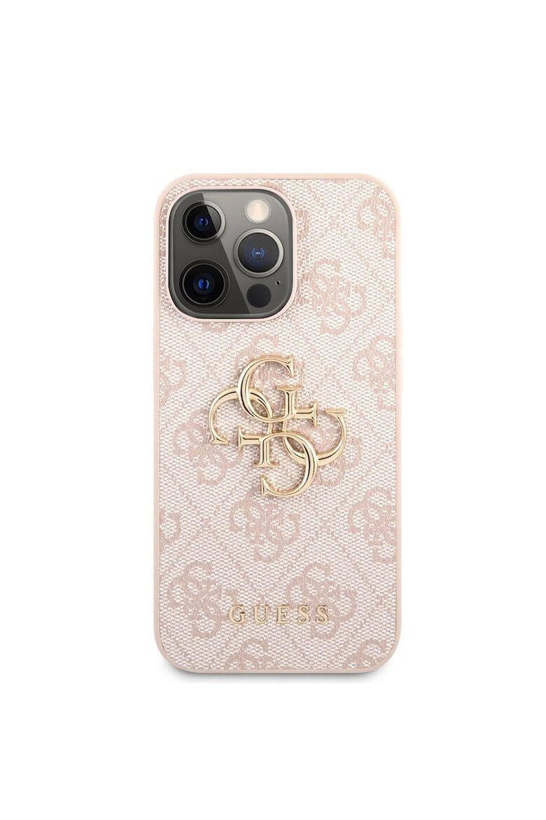 GUESS Husa de protectie cu logo metalic PU 4G pentru iPhone 13 Pro Roz - Pled.ro