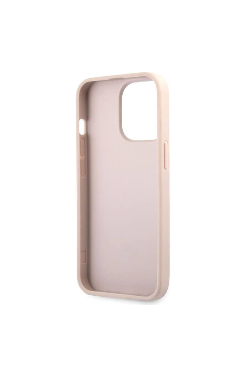 GUESS Husa de protectie cu logo metalic PU 4G pentru iPhone 13 Pro Roz - Pled.ro