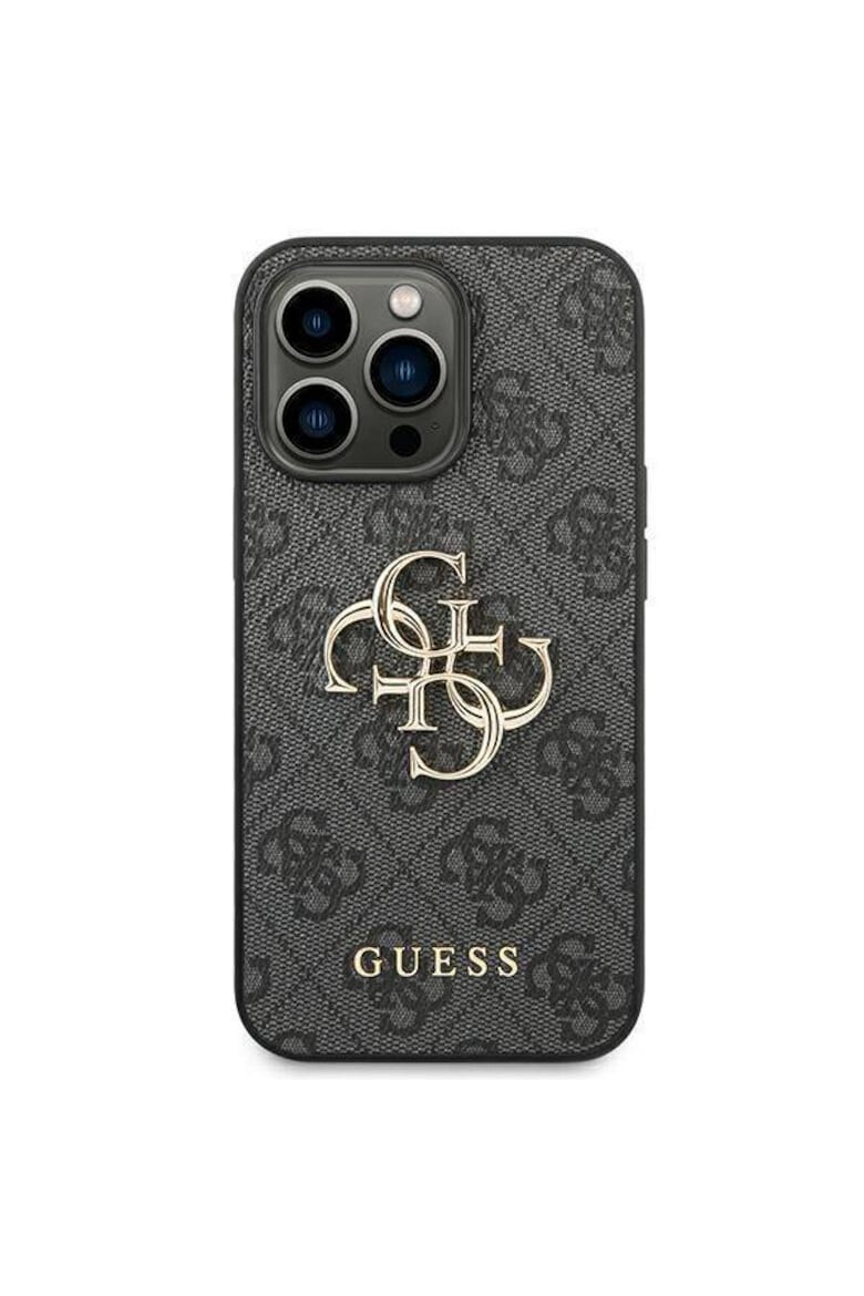 Guess Husa de protectie cu logo metalic PU 4G pentru iPhone 14 Pro Gri - Pled.ro