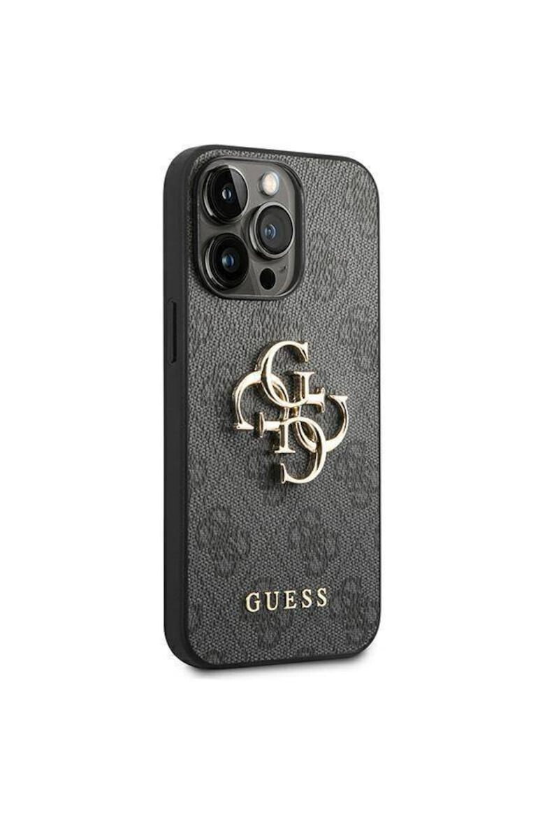 Guess Husa de protectie cu logo metalic PU 4G pentru iPhone 14 Pro Gri - Pled.ro