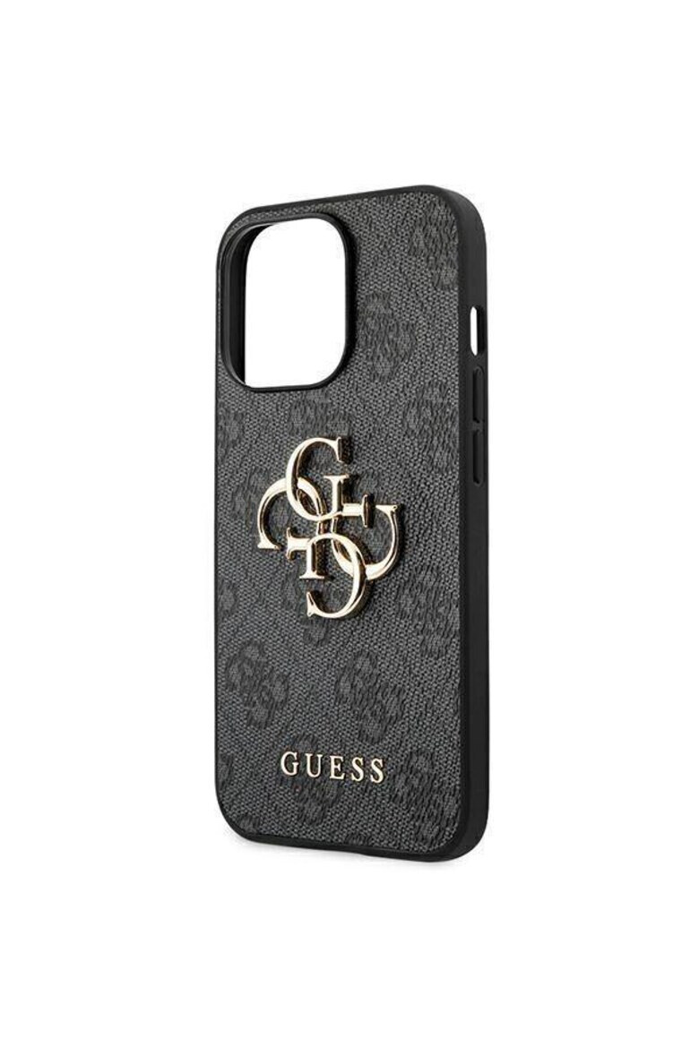 Guess Husa de protectie cu logo metalic PU 4G pentru iPhone 14 Pro Gri - Pled.ro