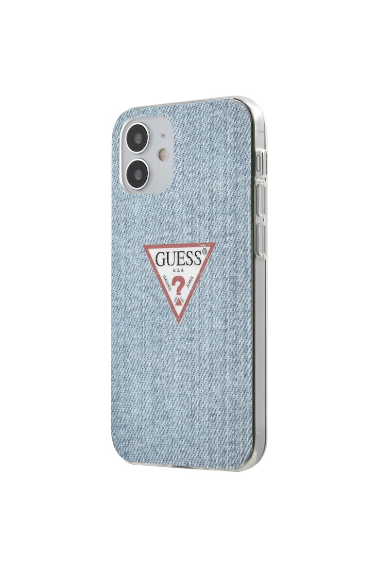 GUESS Husa de protectie GUHCP12SPCUJULLB TPU Denim Triangle pentru iPhone 12 Mini Light Blue - Pled.ro