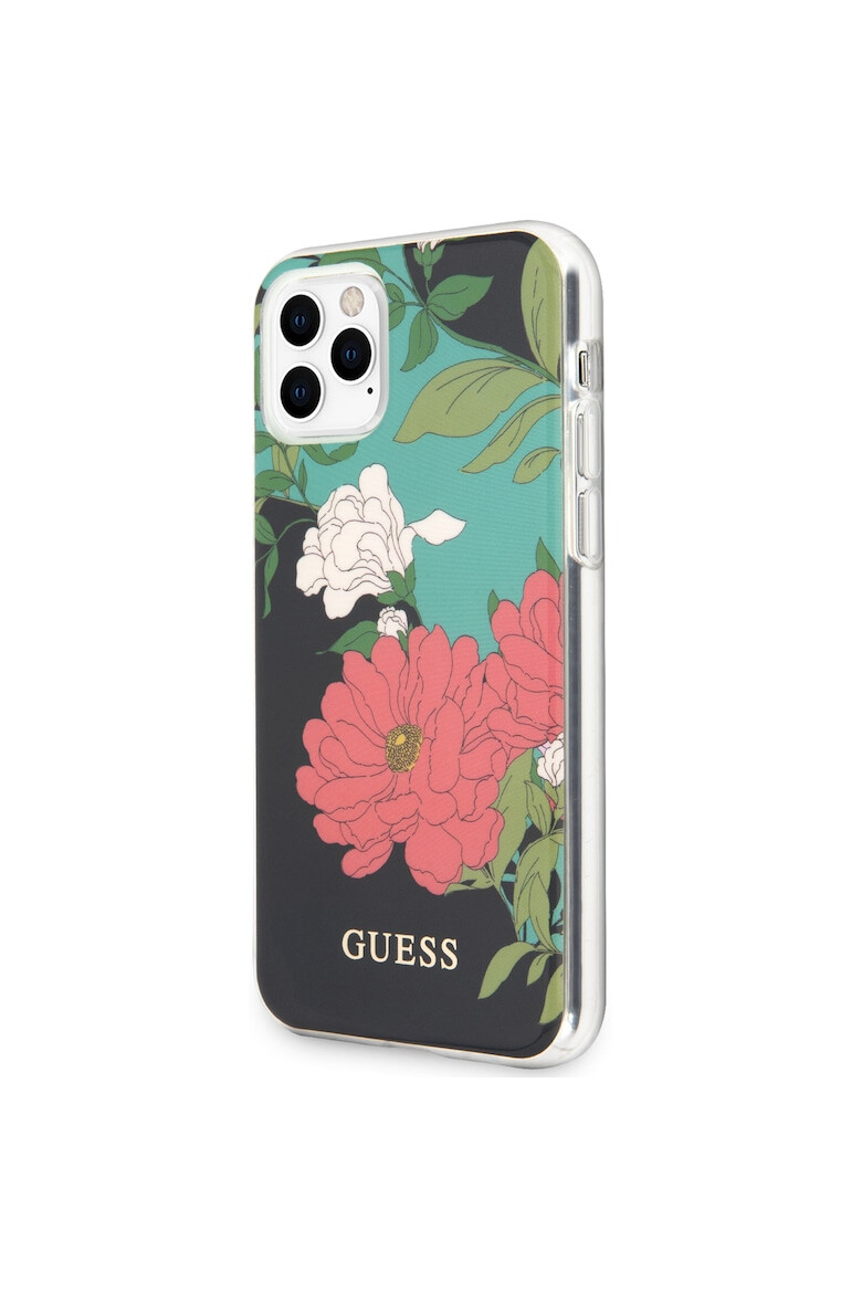 GUESS Husa de protectie N*1 Flower pentru iPhone 11 Pro GUHCN58IMLFL01 Black - Pled.ro