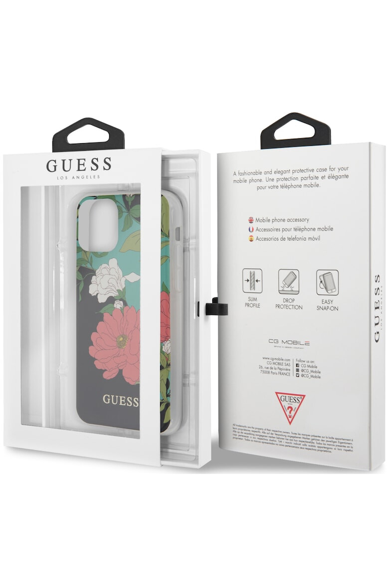 GUESS Husa de protectie N*1 Flower pentru iPhone 11 Pro GUHCN58IMLFL01 Black - Pled.ro