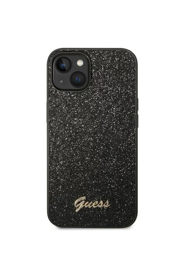 GUESS Husa de protectie PC/TPU Glitter Flakes Metal Logo pentru iPhone 14 Pro Max Negru - Pled.ro