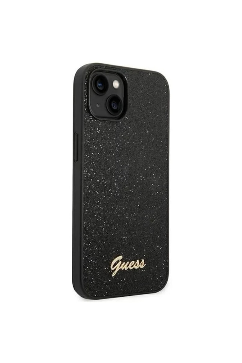 GUESS Husa de protectie PC/TPU Glitter Flakes Metal Logo pentru iPhone 14 Pro Max Negru - Pled.ro