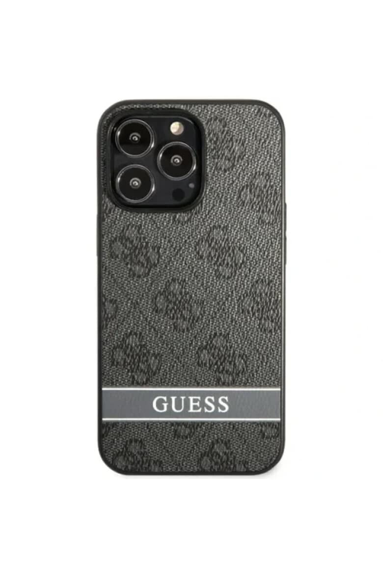 GUESS Husa de protectie PU 4G Stripe pentru iPhone 13 Pro Max Gri - Pled.ro