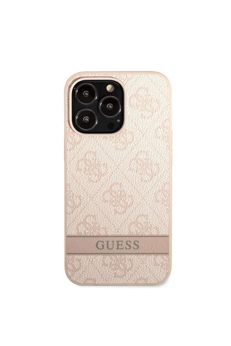 GUESS Husa de protectie PU 4G Stripe pentru iPhone 13 Pro Max Roz - Pled.ro