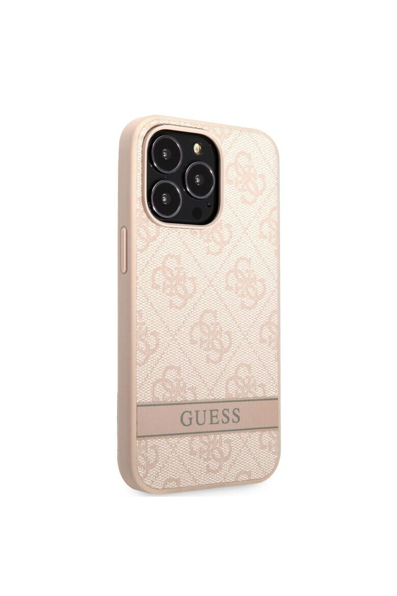 GUESS Husa de protectie PU 4G Stripe pentru iPhone 13 Pro Max Roz - Pled.ro