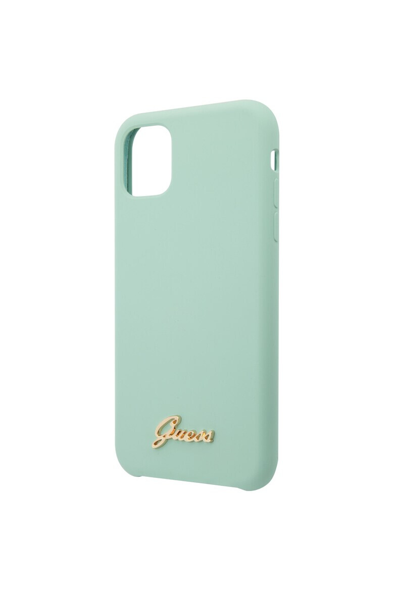 GUESS Husa de protectie Silicone Vintage Gold Logo GUHCN58LSLMGGR pentru iPhone 11 Pro Green - Pled.ro