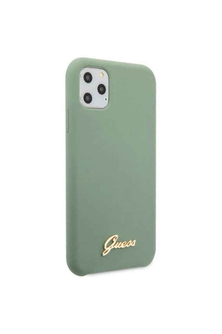 GUESS Husa de protectie Silicone Vintage pentru Apple iPhone 11 Pro Max Kaki - Pled.ro