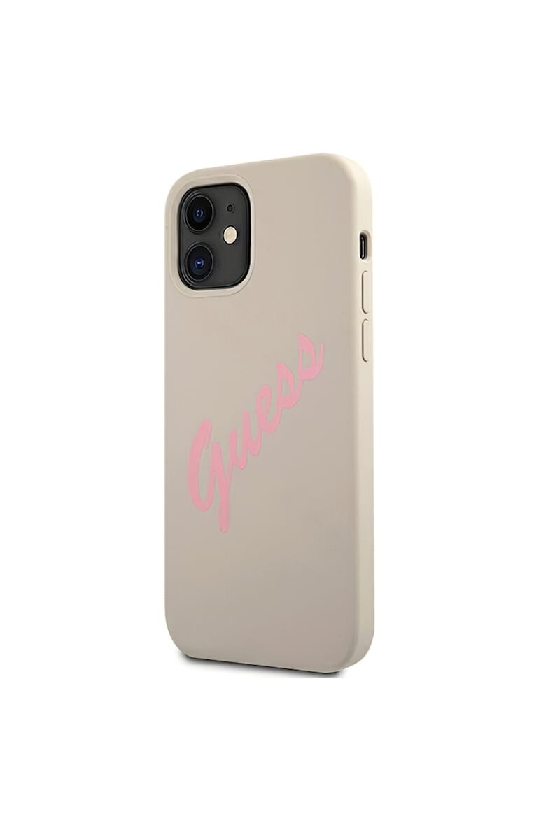 GUESS Husa de protectie Vintage Pink Script pentru Apple iPhone 12 mini Gri - Pled.ro