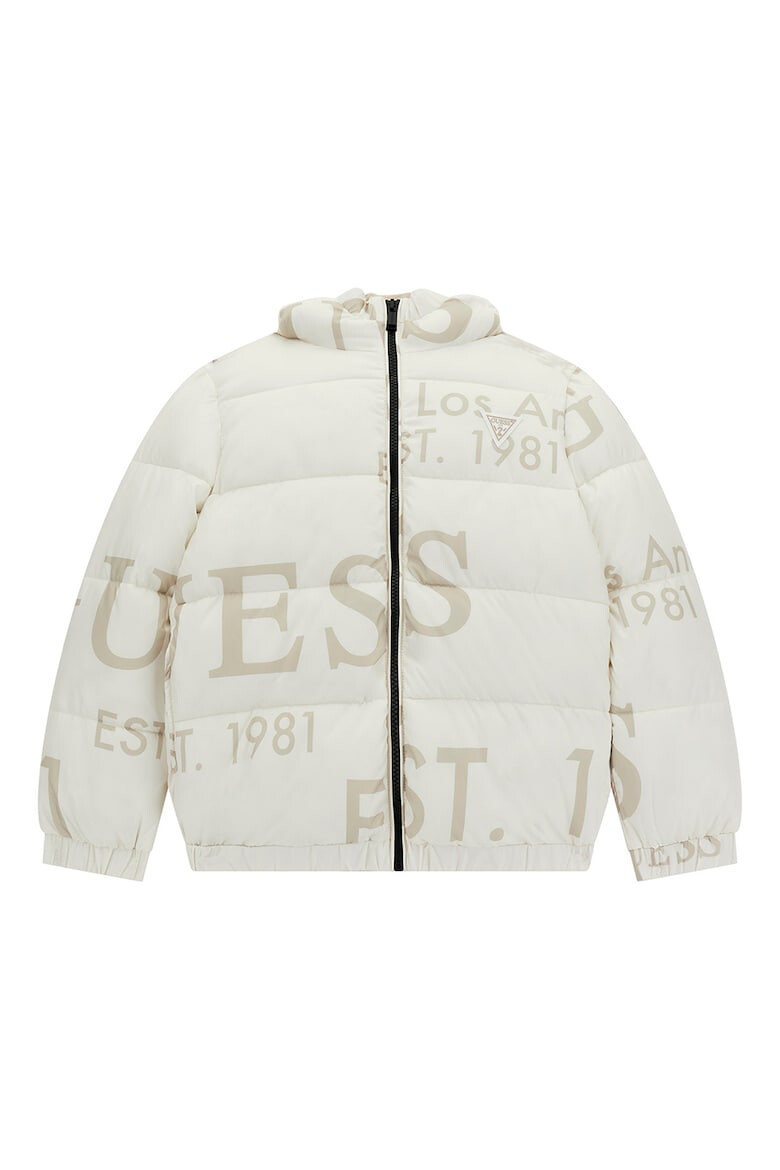 GUESS KIDS GUESS Jacheta cu fermoar model logo si terminatii elastice - Pled.ro