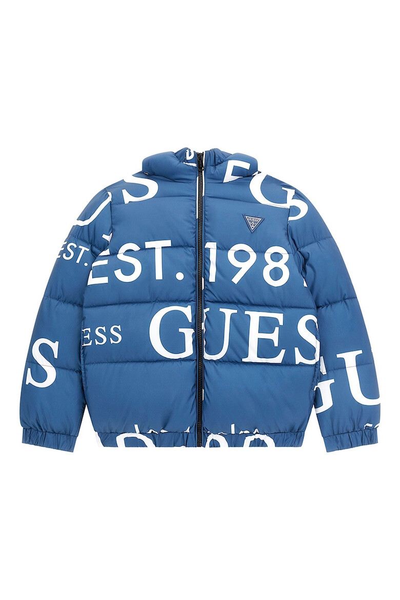 GUESS KIDS GUESS Jacheta cu fermoar model logo si terminatii elastice - Pled.ro