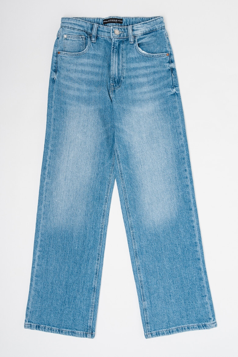 GUESS JEANS Blugi cu talie inalta si aspect decolorat - Pled.ro