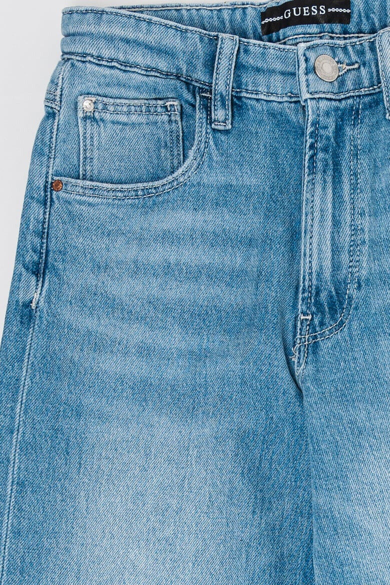 GUESS JEANS Blugi cu talie inalta si aspect decolorat - Pled.ro