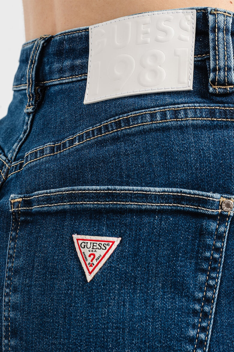 GUESS JEANS Blugi cu talie inalta si aspect decolorat - Pled.ro