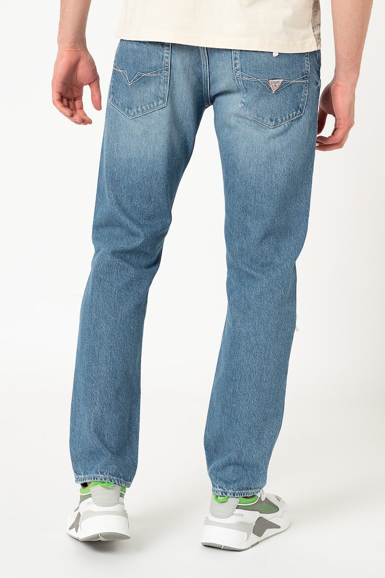 GUESS JEANS Blugi cu talie joasa si aspect deteriorat - Pled.ro