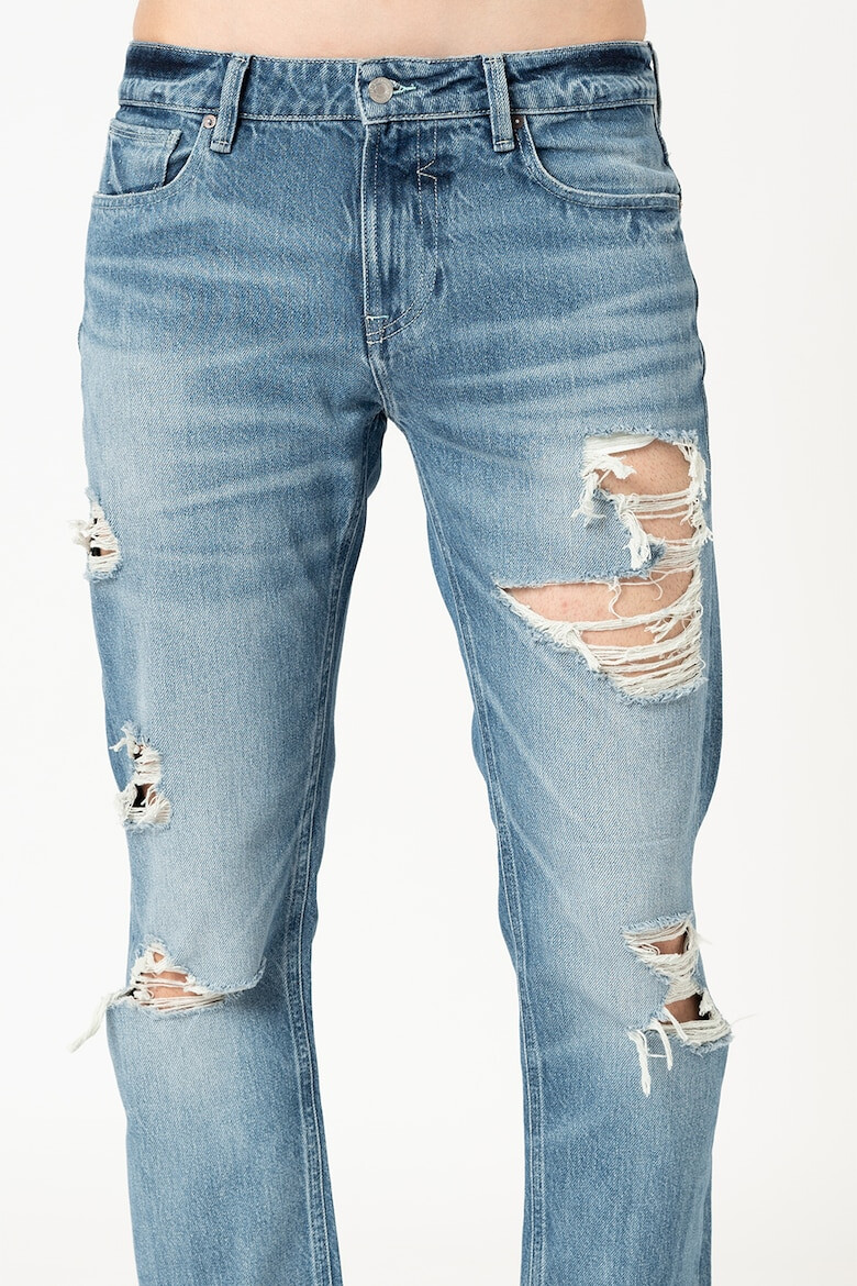 GUESS JEANS Blugi cu talie joasa si aspect deteriorat - Pled.ro