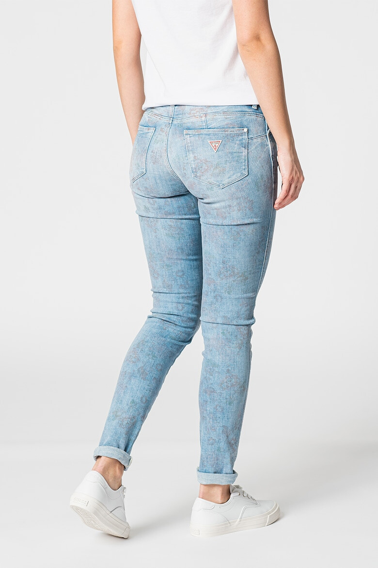 GUESS JEANS Blugi cu talie joasa si model floral - Pled.ro