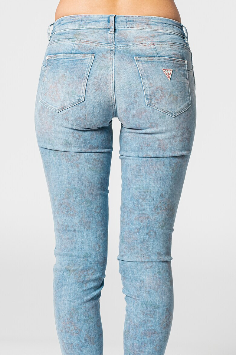 GUESS JEANS Blugi cu talie joasa si model floral - Pled.ro