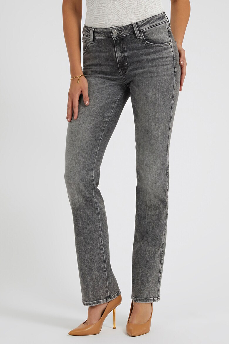 GUESS JEANS Blugi din amestec de modal cu talie medie si aspect decolorat - Pled.ro