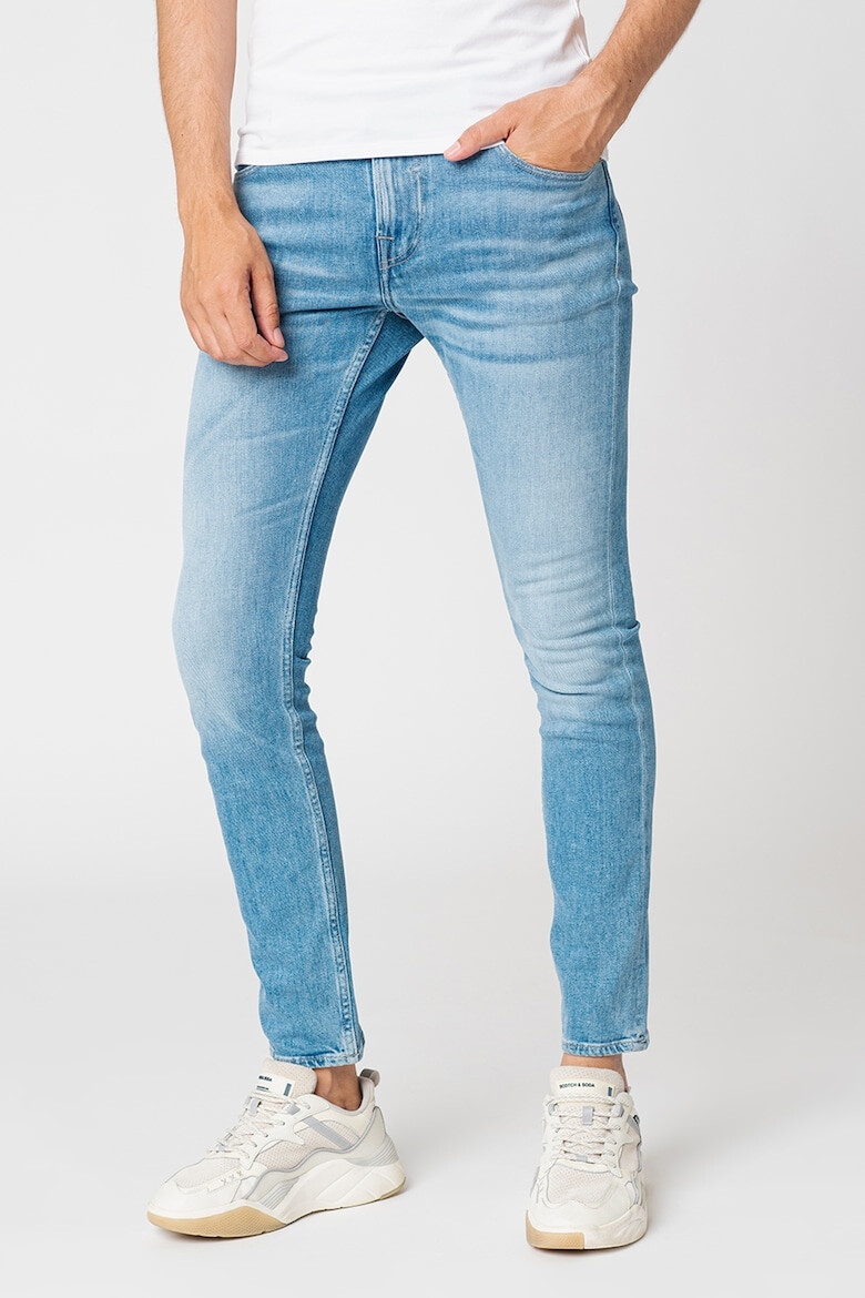 GUESS JEANS Blugi skinny cu aspect decolorat - Pled.ro