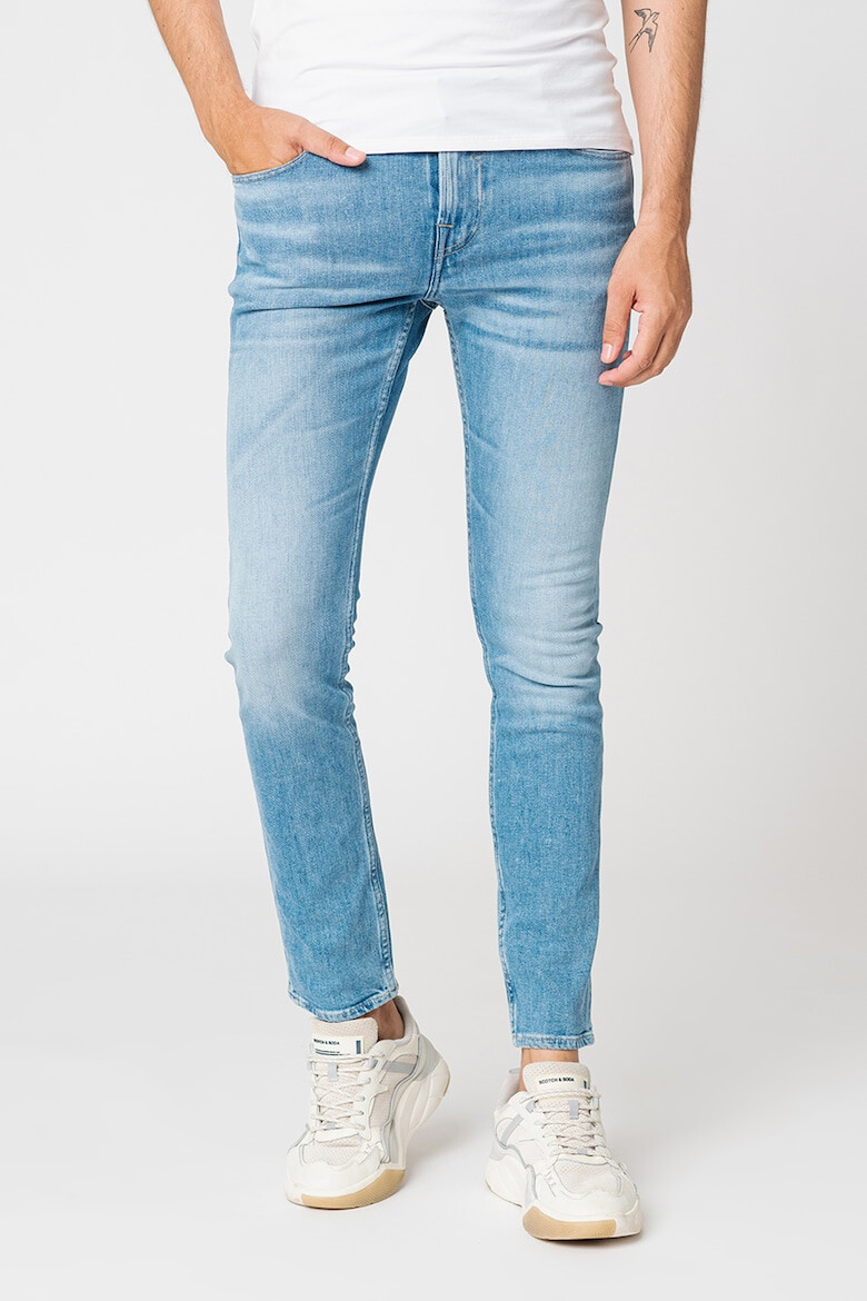 GUESS JEANS Blugi skinny cu aspect decolorat - Pled.ro