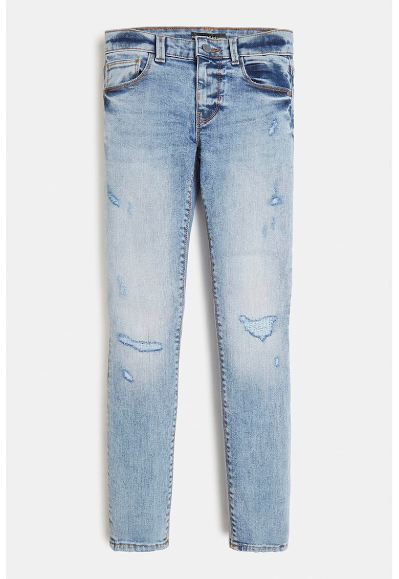 GUESS JEANS Blugi skinny cu aspect deteriorat - Pled.ro