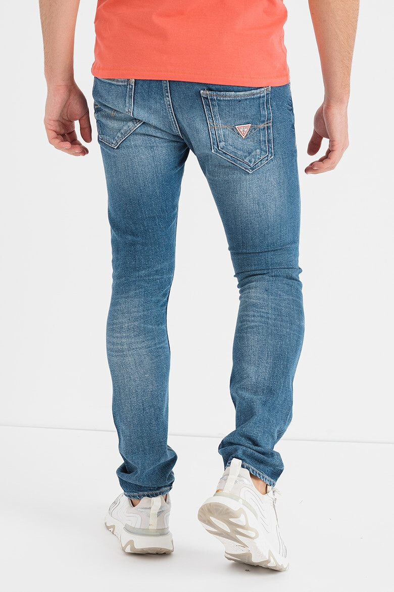 GUESS JEANS Blugi slim fit cu aspect decolorat si rupturi decorative Miami - Pled.ro