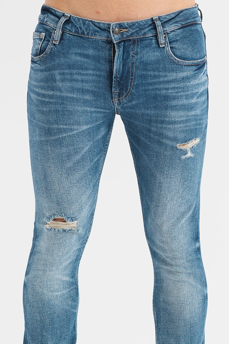 GUESS JEANS Blugi slim fit cu aspect decolorat si rupturi decorative Miami - Pled.ro