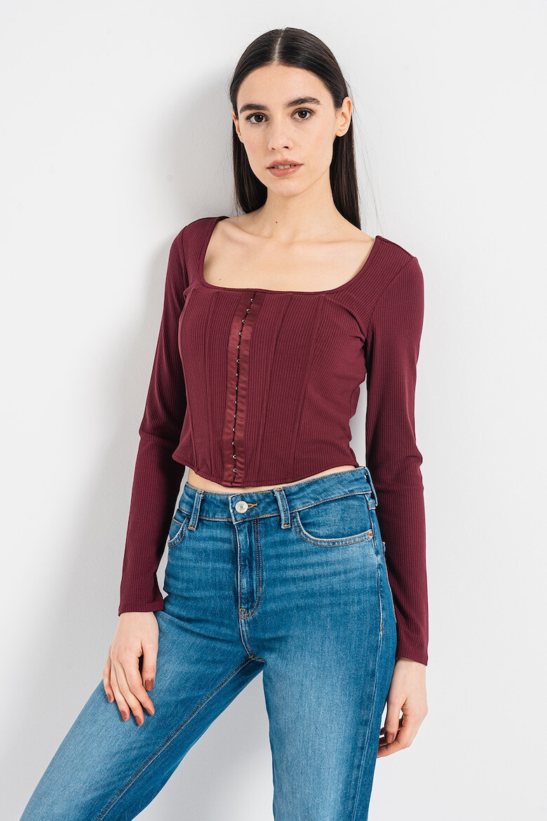 GUESS JEANS Bluza-corset crop - Pled.ro